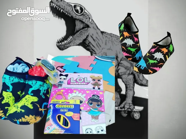 Rex'N'Roll Supply kids shoes With freebies like shirt, and Coloring pages with crayons