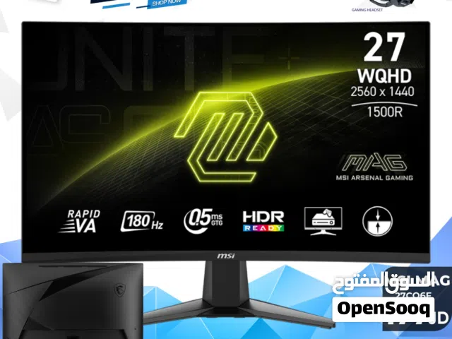 شاشة ام اس اي Monitor MSI 27inch 180Hz بافضا الاسعار