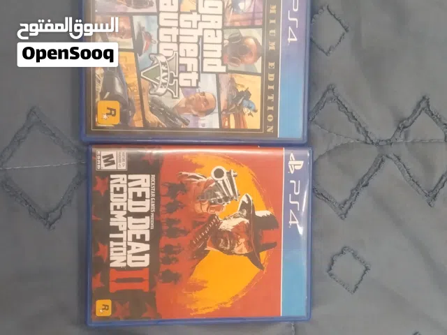 بيع سي دي (شريط) قراند 5 سوني 4 (يشتغل على سوني 5) و سي دي (شريط) ريد ديد ريديمشن 2 سوني 4 و 5