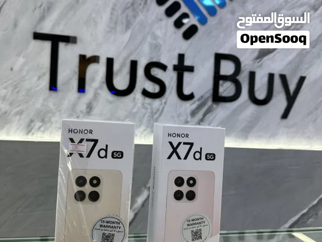 HONOR X7D 5g 8ram /256 GB new هونر اكس 7 دي فايف جي 8رام /256 جيجا  جديد مسكر فلكرتونه كفالع الوكيل