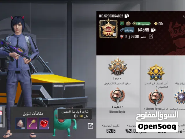 حساب ببجي شحن