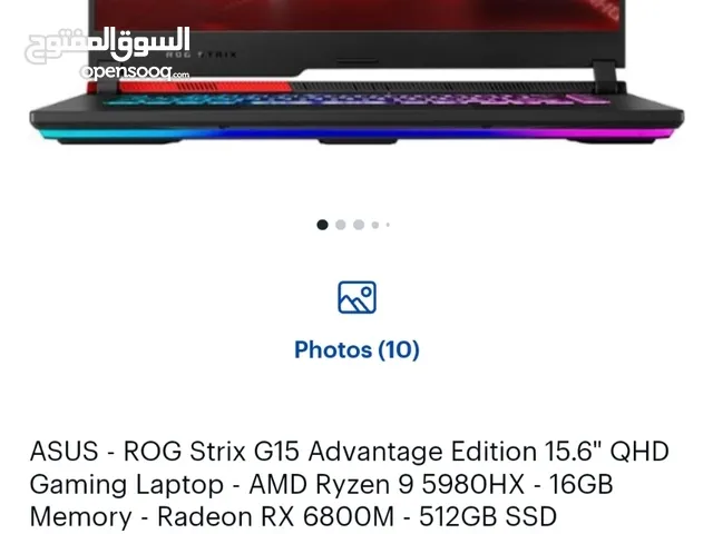 Laptop ASUS - ROG Strix G15 Advantage Edition  Gpu : RX6800M 12GB 165w  CPU : Ryzen 9 5980HX RAM : 1