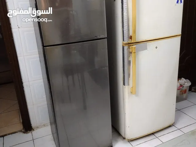 fridge white and grey