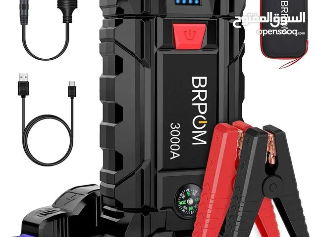 جطل طوارئ بي ار بوم مشغل للسيارة، 3000 امبير الذروة 26800mAh (حتى 10.0 لتر غاز او محرك ديزل 8.0 لتر
