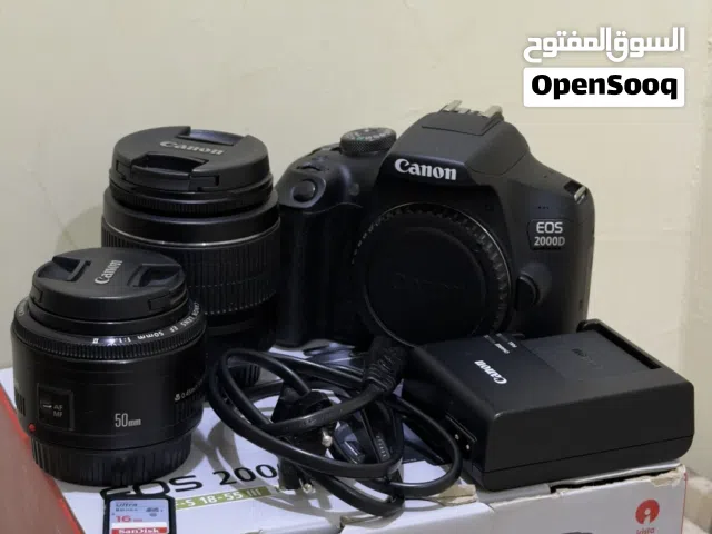 Canon EOS 2000D EFS 18-55 lll Kit Canon lens 50mm1:1.8 حقيبه للكاميرا