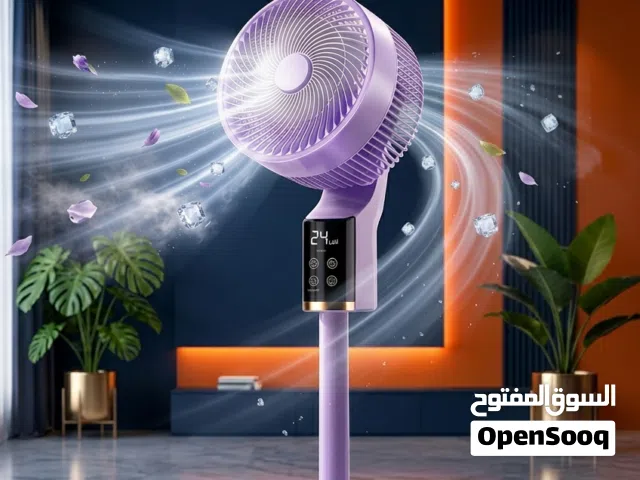 مروحة Skyworth الذكية العمودية 360 درجة مع ريموت كنترول وشاشة LED ومؤقت 24 ساعة – تشغيل هادئ وتصميم
