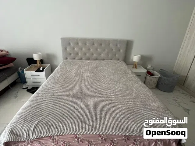 Queen bed with mattress and side - Like new
