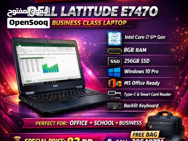 Dell Core i7 6th Gen Laptop 8GB RAM 256GB NVMe SSD 14” FHD – Great for Work & Study