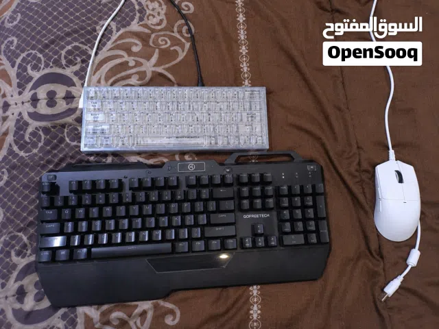 كيبوردين ممتازين و ماوس attak shark x11 الالعاب و الاستعمال المكتبي k617 و كيبورد صيني ميكانيكل
