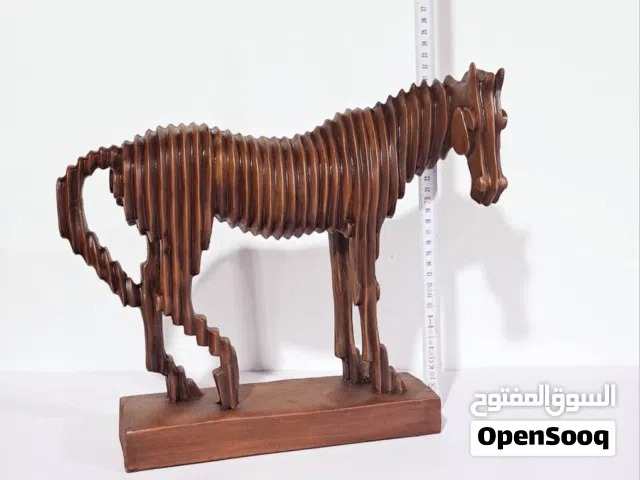 Handmade Luxury Animal Statues  Wood-Style Finish with Resin Material