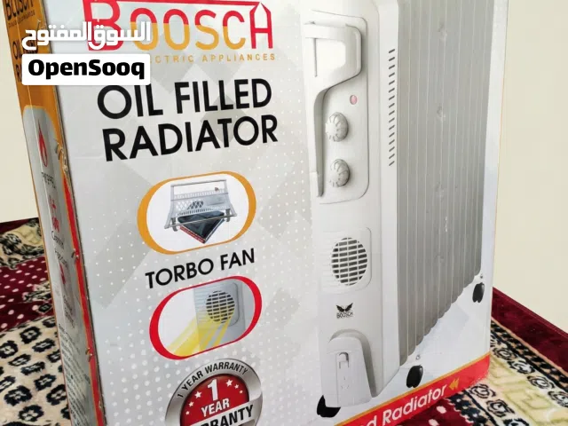 تخلص من البرد! بيع عاجل: مدفأة زيت بوش 13 ريشة مع مروحة توربو وقوة 2900 واط. لن تدوم طويلاً!