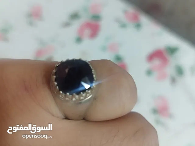 محبس فضة بحجر الياقوت الازرق الزفير