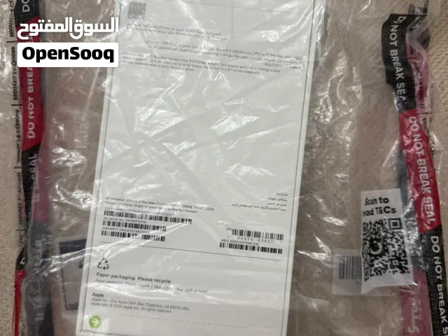Apple iPhone 17 Pro Max 256 GB in Amman