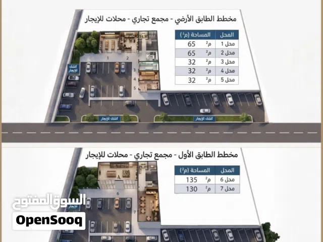 محلات ومعارض وصالات للايجار بأحدث مجمع تجاري في جرش