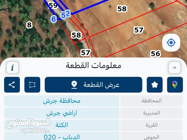 ارض للبيع عمامة جرش بسعر مغري فقط 10 الاف