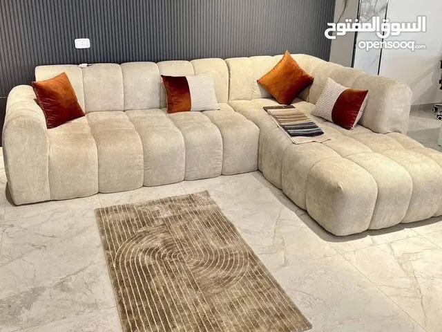 كورنر حرف L مع كنبه مزدوجة 9 مقعد الببلي