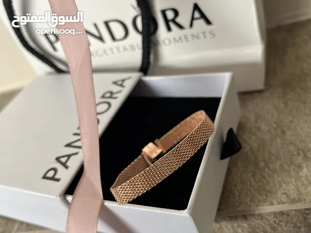 اسوارة باندورا اصلية جديدة مستعملة مرة واحدة pandora rose gold mesh bracelet