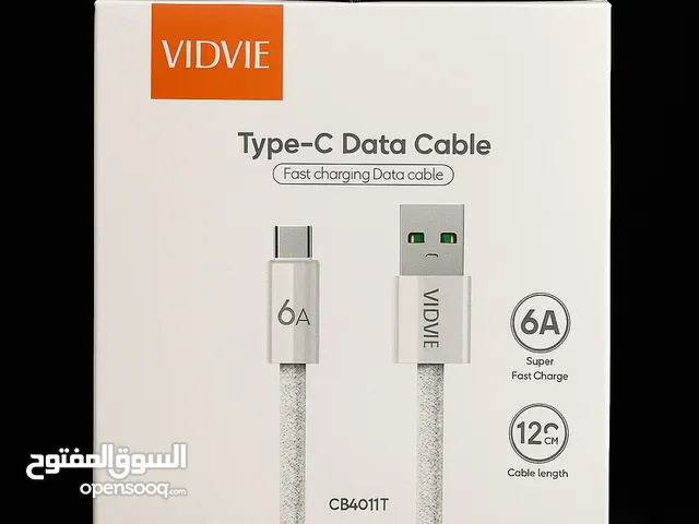 شاحن(مكفول و التوصيل مجاني) VIDVIE Type-C Data Cable CB4011T/6a fast charge