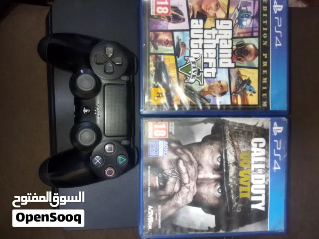 ps4 slim 1tb + DVD GTA v+ DVD call of duty wwi