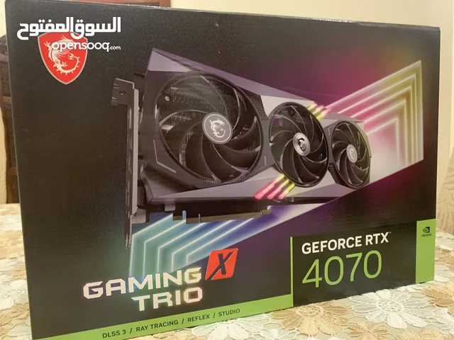 كرت شاشة من نوع MSI RTX 4070 Gaming X Trio نظيف للبيع