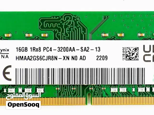 رام للبيع لابتوب sk hynix Drr4-3200mhz  16gb