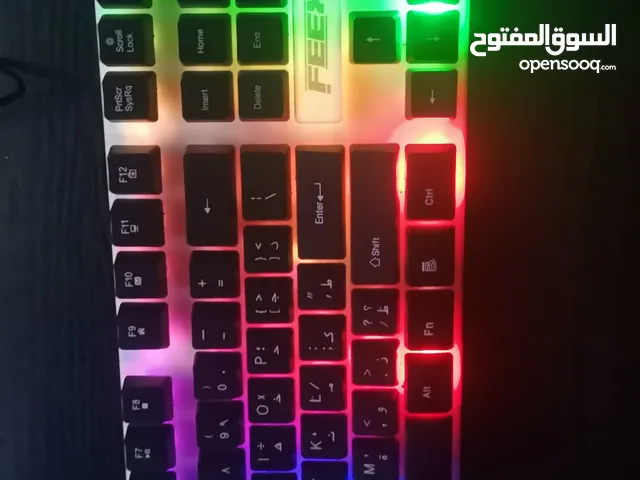 كيبورد RGP FEEX مضيء جيد جيدا وضع ممتاز