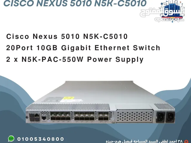 Cisco Nexus 5010 N5K-C5010P-BF 20Port 10GB Gigabit Ethernet Switch 2 x N5K-PAC-550W Power Supply
