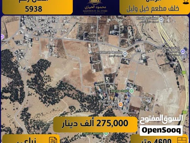 Farm Land for Sale in Jerash Tal Al-Rumman