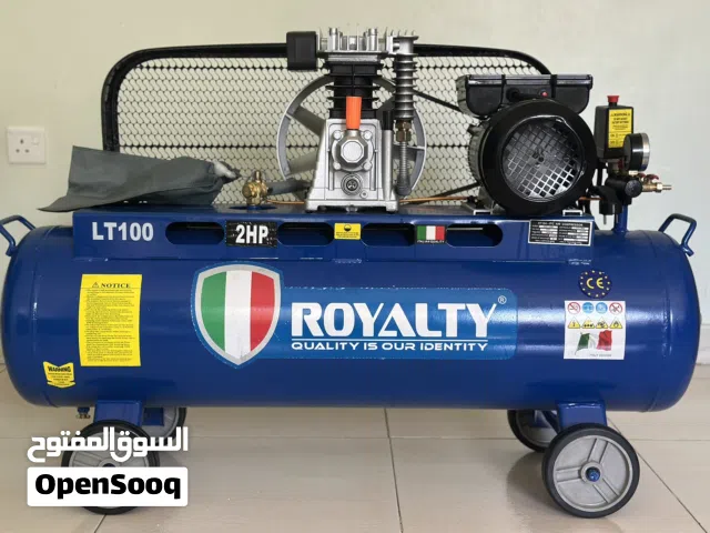 كمبريسر هواء حجم 100 لتر من شركة رويالتي تقنية وتصميم إيطالي