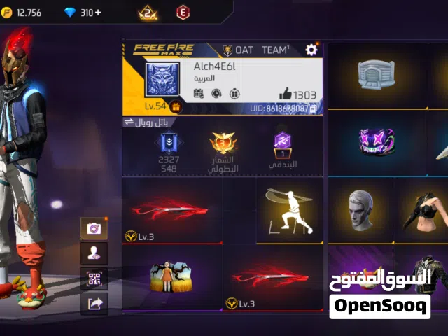 حساب فيه سلاح متطور واحد (شدڨان العقرب لفل3) مستوى الحساب 54