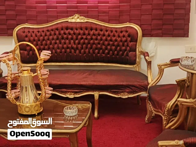 طقم مصري دمياطي 7 مقاعد طقم طاولات مصري 4 قطع  مدخل خشب مصري موكيت 3×4