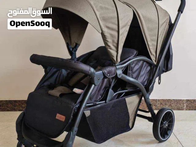 عربة اطفال مزدوجة من Kidilo بنفس اللون في الصور كسر كارتون وتركيب فقط غير مستخدمة
