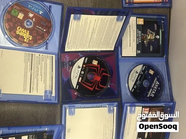 سيديات بلايستيشن ps4 و  ps5 أصلية ونظيفة وغير مستعمله وازا فيها خدش ترجع الأسعار من 5-20دينار