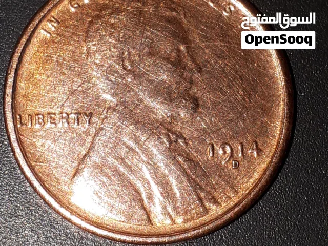 عمله واحد سنت امريكي عام 1914 D من النوادر  السعر موجود في تفاصيل الاعلان