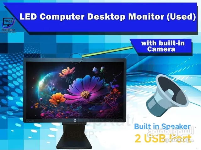 HP FullHD IPs 22" Monitor Built-in Camera/ شاشة عالية الوضوح مدمج فيها الكاميرا والصوت