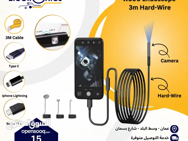 كاميرا على سلك بطول 3 متر Endoscope 3M Hard Wire for Iphone and Type C and USB
