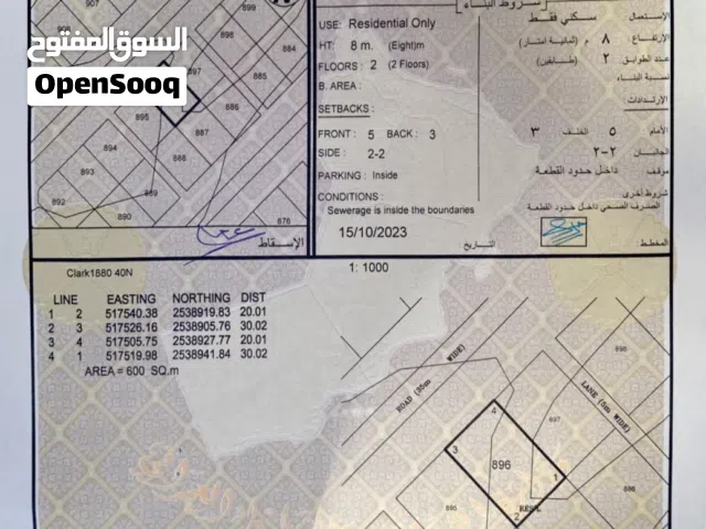 Residential Land for Sale in Al Dakhiliya Bahla