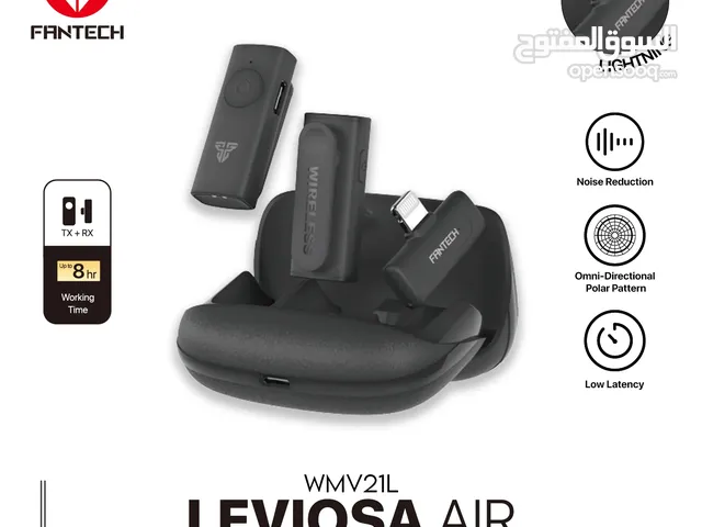 Fantech LEVIOSA AIR WMV21L Lightning Dual Mic Lightning Wireless Microphone مايكروفون للهاتف نقي جدا