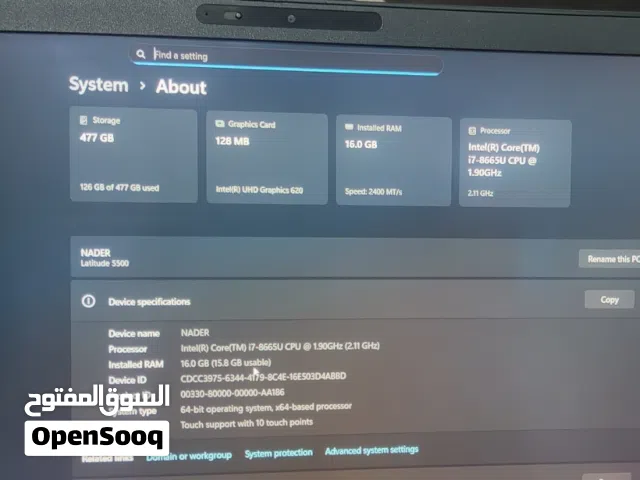 Dell latitude 5500 touh screen