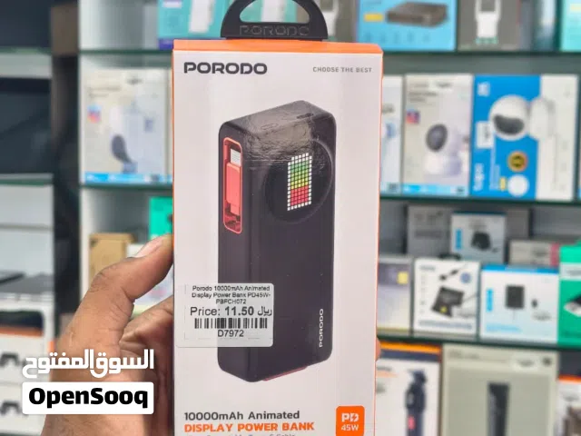 Brand New Porodo Power Bank in Oman  10000mAh capacity  Animated Display