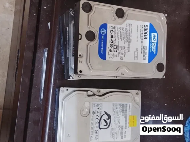 هاردسكات 500 للكاميرات والكمبيوترات بحالة الوكاله الهيلث 100 مرتبات ونظاف