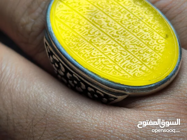 خاتم يماني اصفر ذهب اليمن صفراء تسر الناظرين