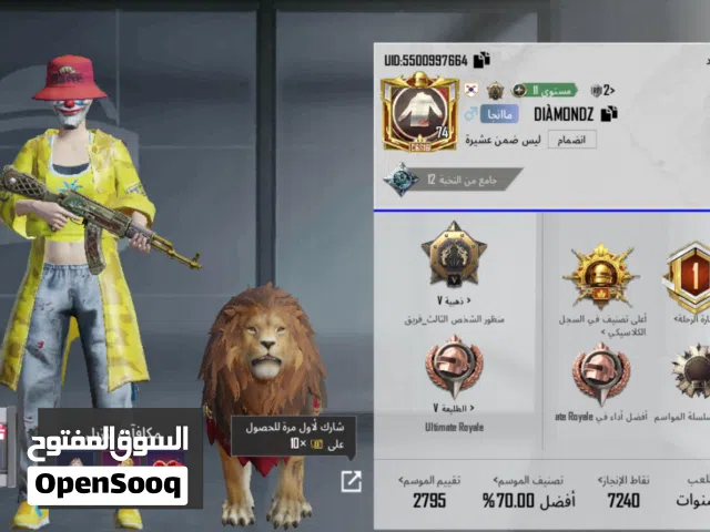 Pubg Accounts and Characters for Sale in Cairo