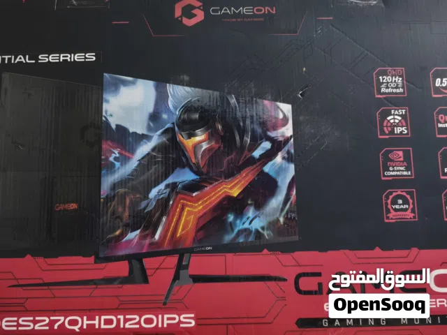 شاشة گيم وأن مستعمل قليل نضيفة 2k 120hz 27in ips مع كامل ملحقاتها وضمان شركة سنة كاملة 235 ألف
