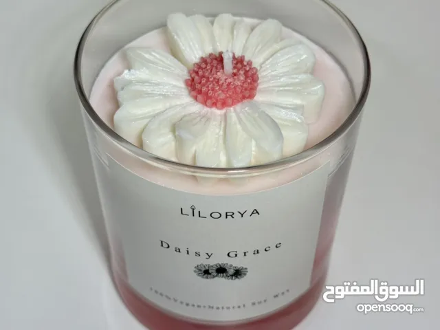 Handmade Soy Wax Candle Daisy Design
