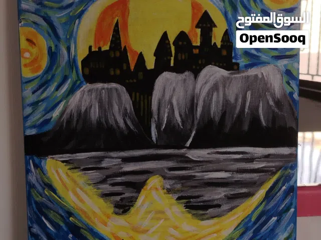 لوحة فنية رسم يدوي