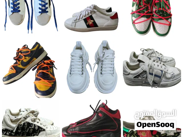 شروة احذية ماركات عالمية بسعر أقل من سعر التكلفة عدد 10مستعمل بحالة جيدة جداً