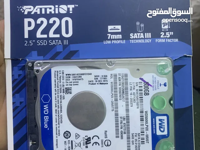 هارد داخلي hdd سعه 500GB نظيف ومابي اي خلل مستعمل اسبوعين السعر 25 الف