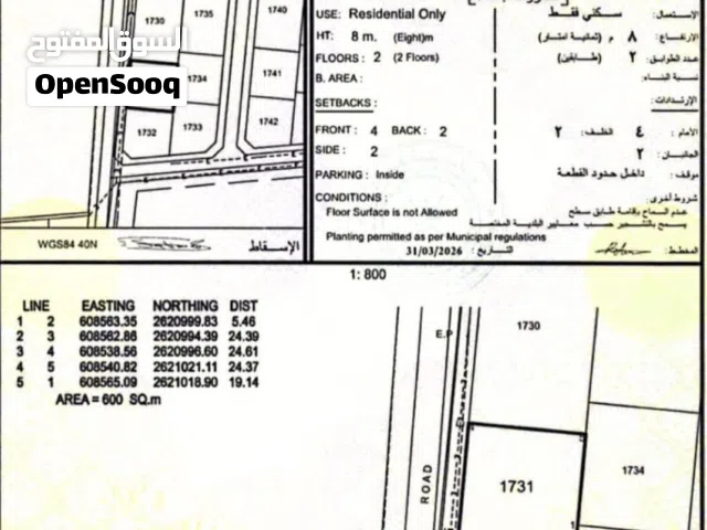 Residential Land for Sale in Muscat Manumah
