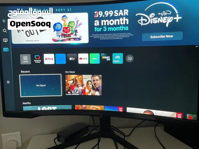 شاشة العاب سامسونج جي 6 32انش مستعمل نظيف